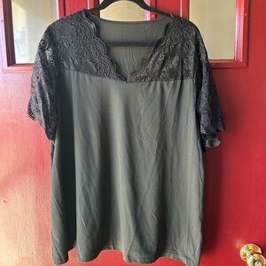 Elegant Black Lace Women's Top